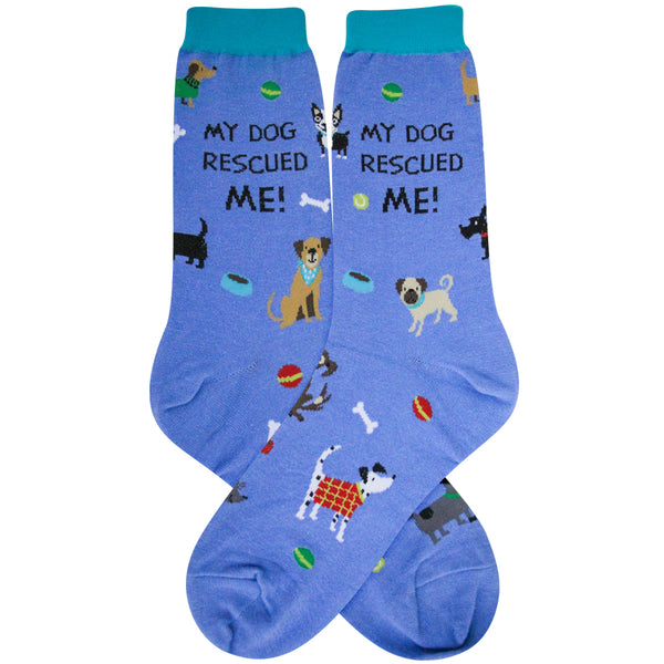 Women’s My Dog Rescued Me Socks - Jilly's Socks 'n Such
