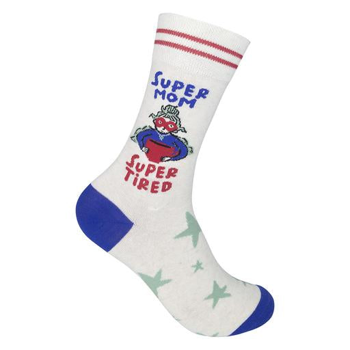 “Super Mom Super Tired” Socks - One Size - Jilly's Socks 'n Such