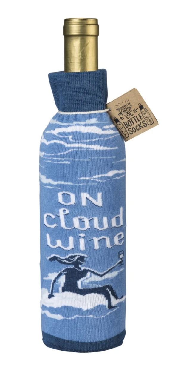 Wine Bottle Sleeve - On Cloud Wine - Jilly's Socks 'n Such