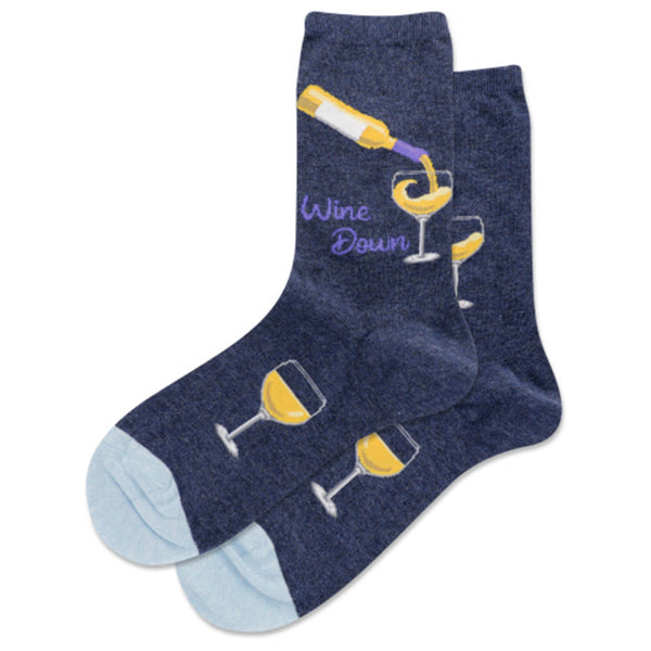 Women’s Hot Sox Wine Down Socks - Jilly's Socks 'n Such