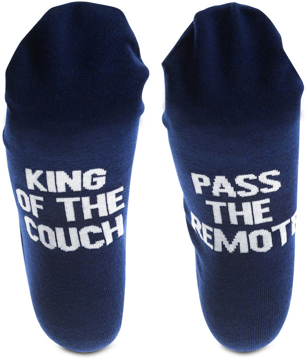 Men’s  “ King of the Couch, Pass the Remote” Socks - Jilly's Socks 'n Such