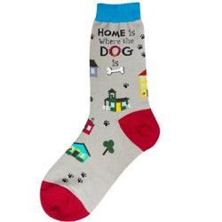 Women’s “Home is where the Dog is” Socks - Jilly's Socks 'n Such