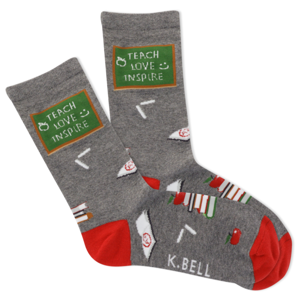 Women’s “Love Teach Inspire” Socks - Jilly's Socks 'n Such