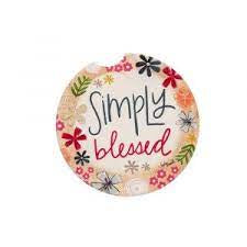 Stone Car Coasters (Set of Two) “simply blessed” - Jilly's Socks 'n Such