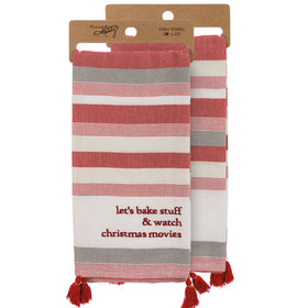 “Lets bake stuff & watch Christmas movies” Kitchen Towel