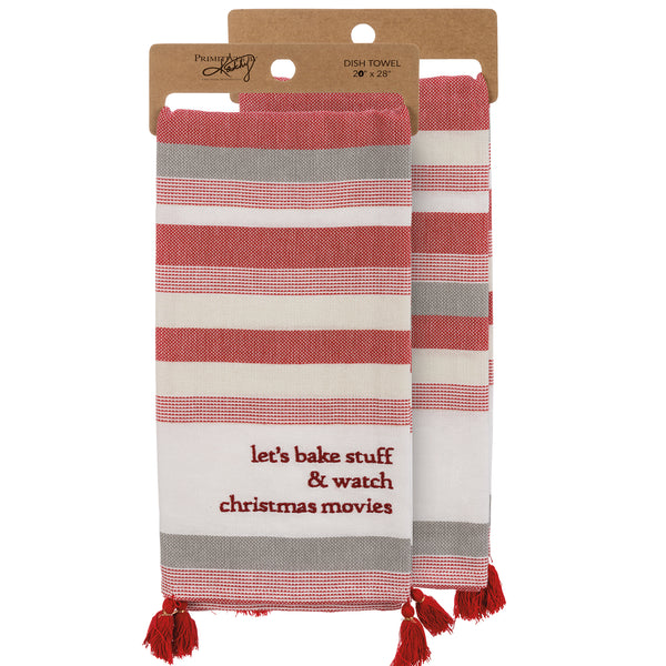 “Lets bake stuff & watch Christmas movies” Kitchen Towel - Jilly's Socks 'n Such