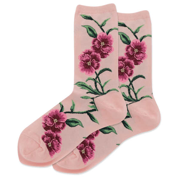 Women’s Pansy Flowers Socks - Jilly's Socks 'n Such