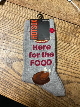 Women’s Hot Sox “Here for the FOOD” Socks