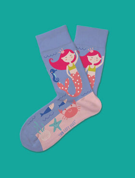 Kid's Mermaid Socks- “Princess & the Sea”