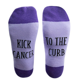 Unisex “Kick Cancer to the Curb” Socks - Faith Hope and Healing
