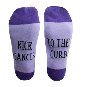 Women’s “Kick Cancer to the Curb” Socks - Jilly's Socks 'n Such