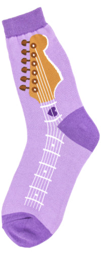 Women's Purple Guitar Rock Out Socks - Jilly's Socks 'n Such