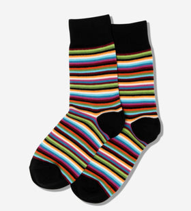 Women's Multi-Colored Thin Striped Socks