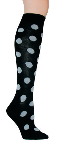 Women’s Black Dot Knee Highs Socks - Jilly's Socks 'n Such