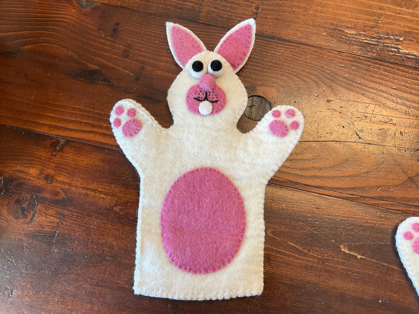 Felted Bunny Puppet - Jilly's Socks 'n Such