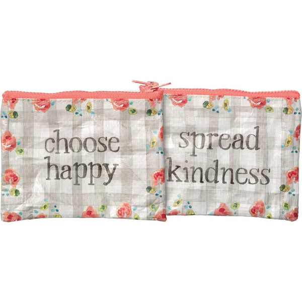 Choose Happy Spread Kindness Coin Purse - Jilly's Socks 'n Such