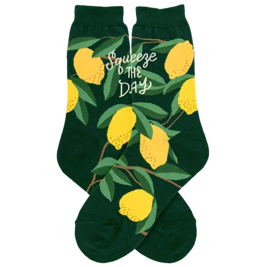Women’s Lemon “Squeeze The Day” Socks - Jilly's Socks 'n Such