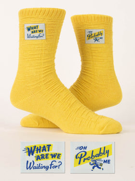 Women’s “What Are We Waiting For” Tag Socks
