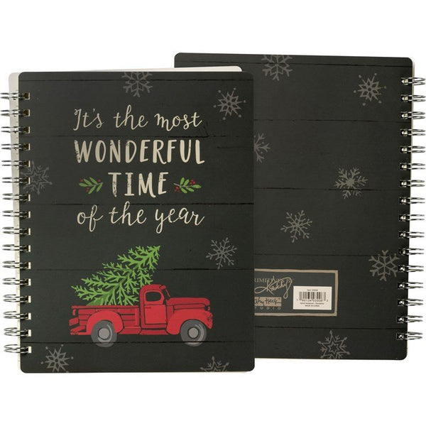 “It’s the most wonderful time” Spiral Notebook - Jilly's Socks 'n Such