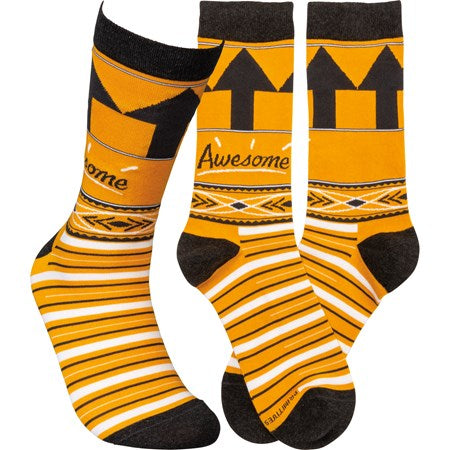“Awesome” Socks - One Size - Jilly's Socks 'n Such