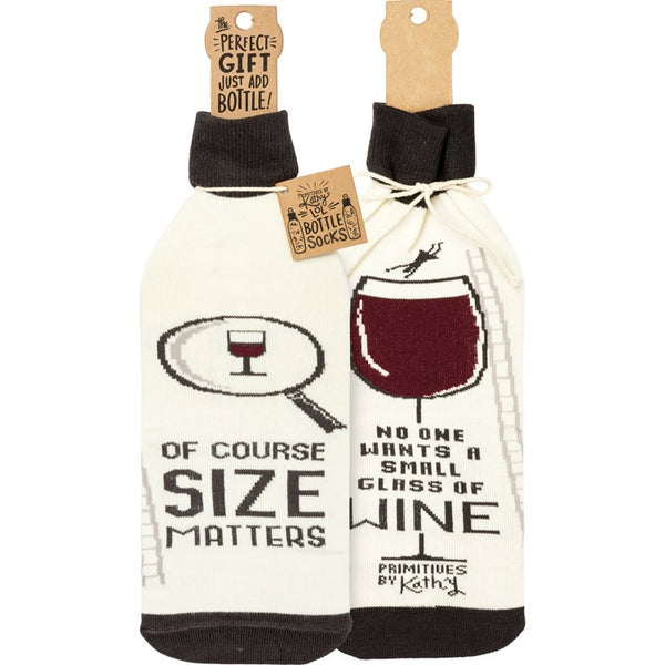 Wine Bottle Sleeve - Size Matters - Jilly's Socks 'n Such