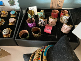 Patina painted rings
