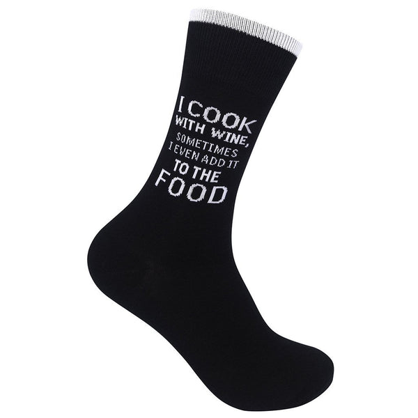 “I Cook with Wine” Socks - One Size - Jilly's Socks 'n Such