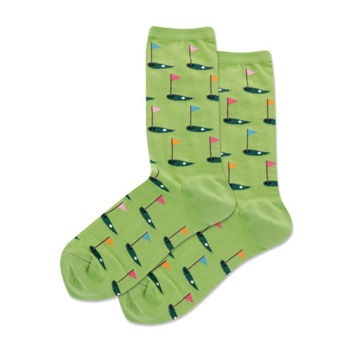 Women’s Golf Green Putting Socks - Jilly's Socks 'n Such