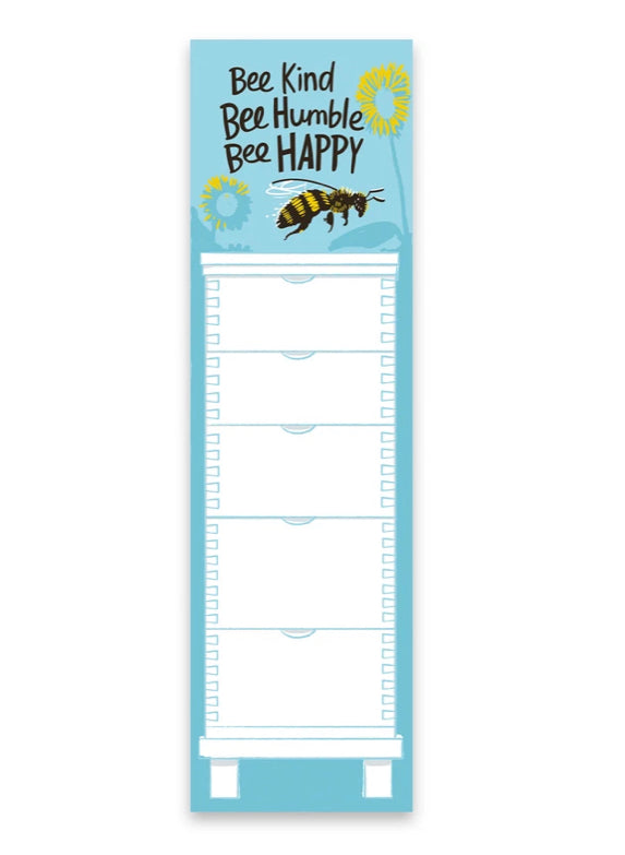 “Bee Kind Bee Happy” List Notepad Tablets - Jilly's Socks 'n Such