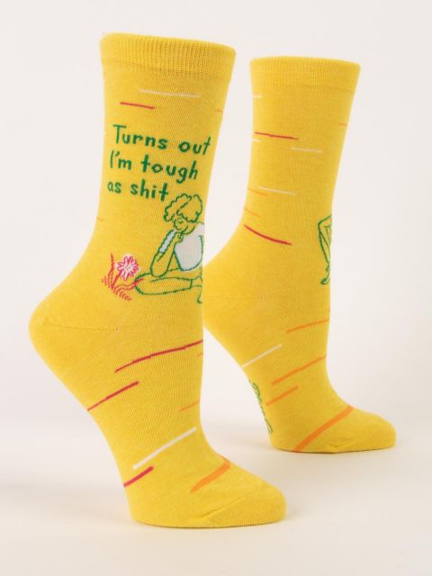 Women’s “Turns out I’m tough as shit” Sock - Jilly's Socks 'n Such