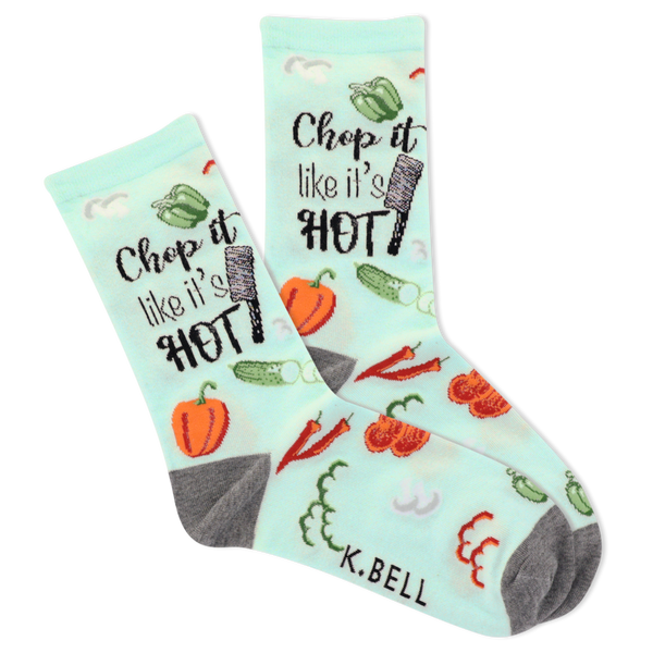 Women’s “Chop It Like It’s Hot” Socks - Jilly's Socks 'n Such