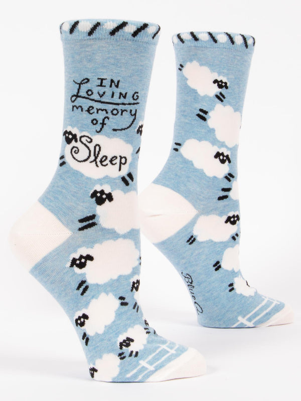 Women’s “In Loving Memory Of Sleep” Socks - Jilly's Socks 'n Such