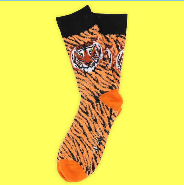 “Jungle Cat” Tiger Socks - Jilly's Socks 'n Such