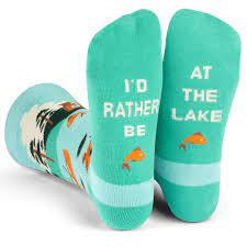 Men’s “I’d Rather be at the Lake” - Jilly's Socks 'n Such