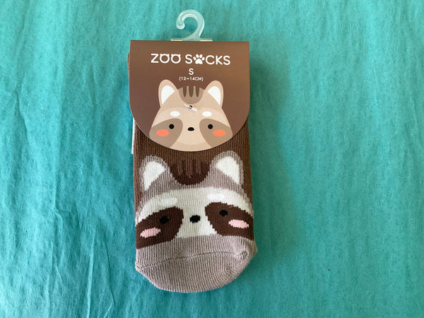 “Zoo Socks” for Toddlers - Raccoon - Jilly's Socks 'n Such