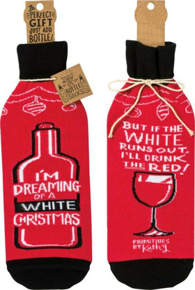 “Dreaming Of A White Christmas” Wine Bottle Sock