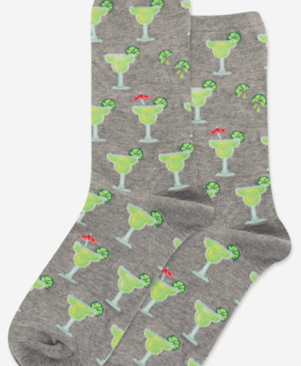 Women’s Margarita Grey Socks - Jilly's Socks 'n Such
