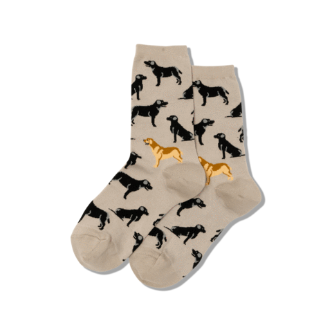 Women’s Black and Golden Lab Dog Socks - Jilly's Socks 'n Such