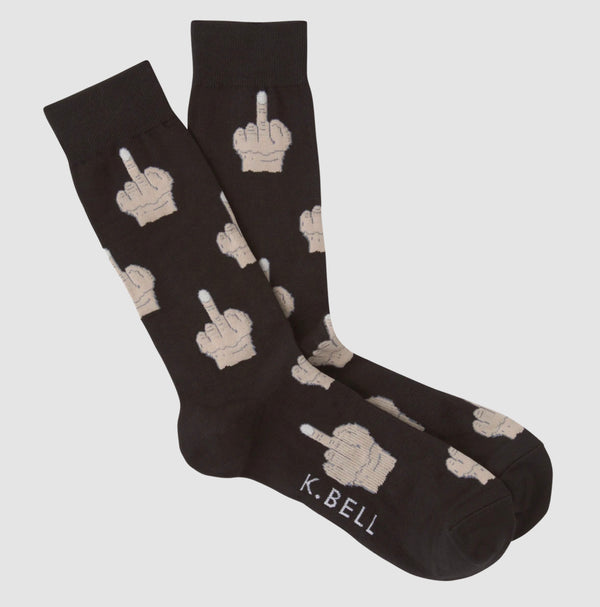 Men’s Big and Tall Middle Finger Socks - Jilly's Socks 'n Such