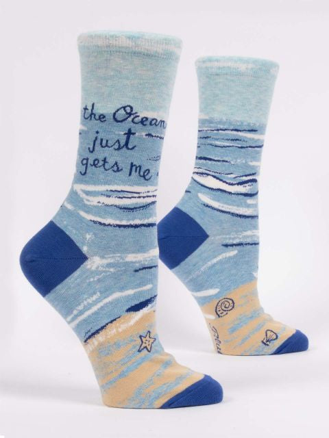 Women’s “The Ocean Gets Me” Sock - Jilly's Socks 'n Such