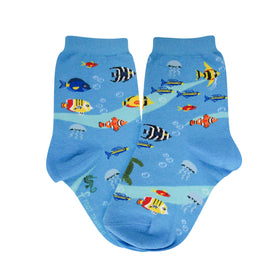 Kid’s Blue Fish Aquarium Socks