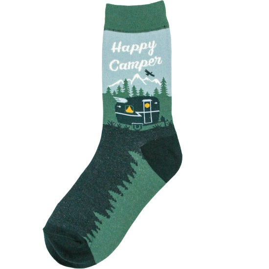 Women's Happy Camper Socks - Jilly's Socks 'n Such