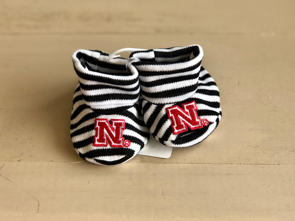 Kids Striped Nebraska Bootie Socks Gift - Jilly's Socks 'n Such