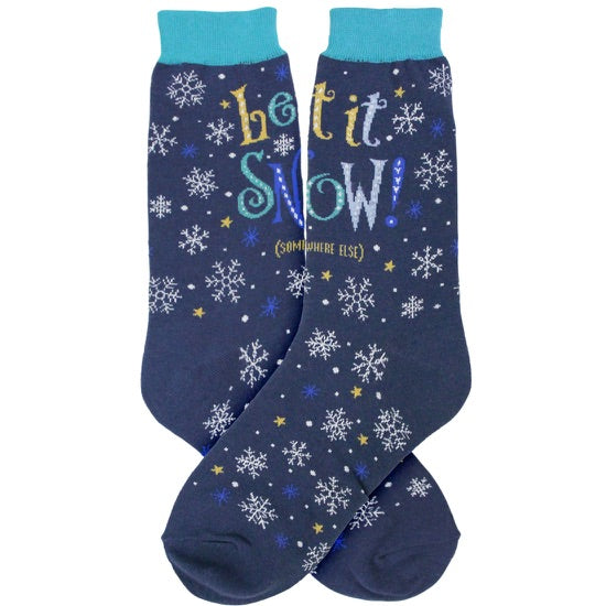 Women's Let It Snow Socks - Jilly's Socks 'n Such
