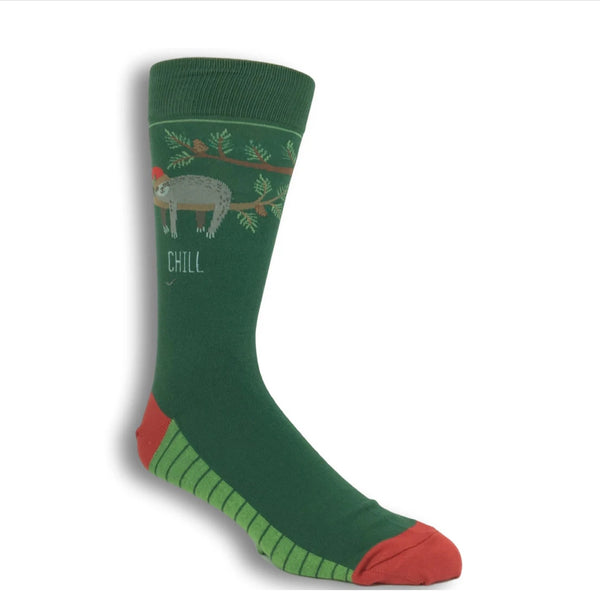 Women’s Chill Christmas Sloth Socks - Jilly's Socks 'n Such