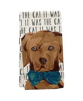 “It Was The Cat” Dog Kitchen Towel