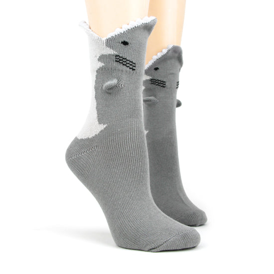 Women’s 3-D Shark Socks - Jilly's Socks 'n Such