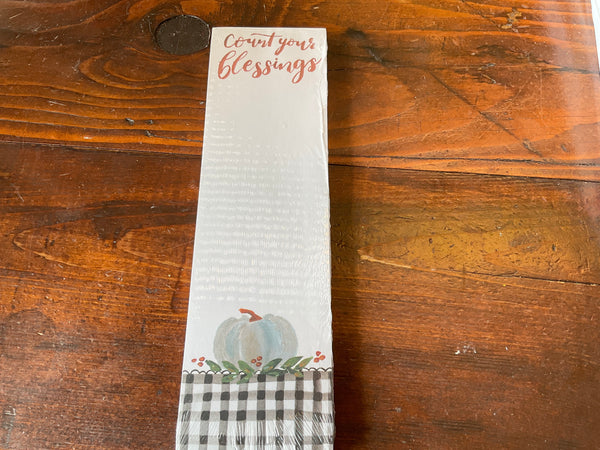“Count Your Blessings” List Notepad Tablets - Jilly's Socks 'n Such