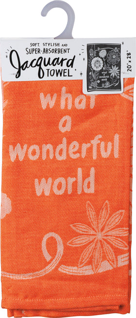 What a Wonderful World Kitchen Towel - Orange