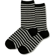 Women’s Black Stripes on Grey Socks - Jilly's Socks 'n Such